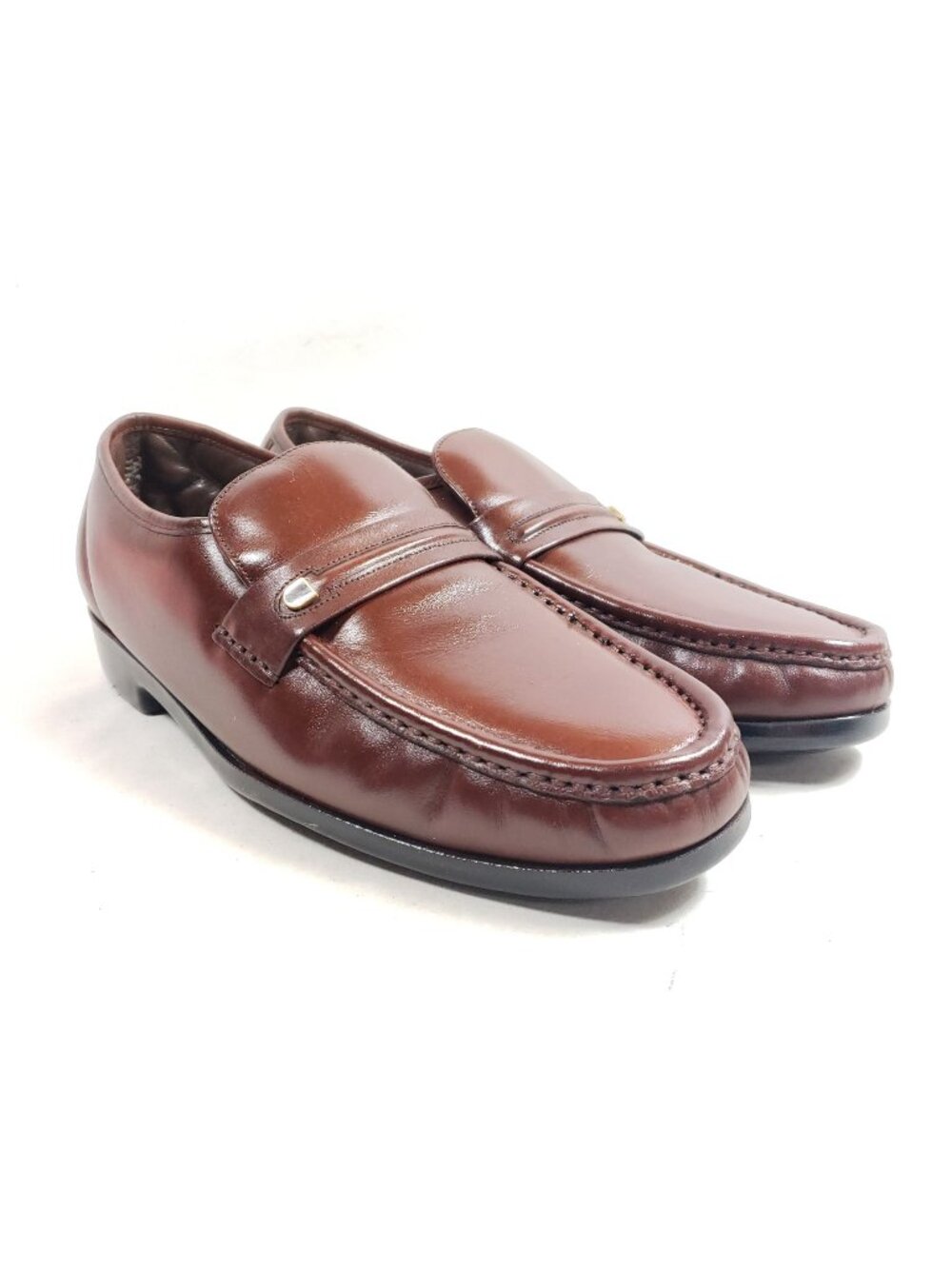 Florsheim Mens Size 10.5 Riva Brown Leather Loafers